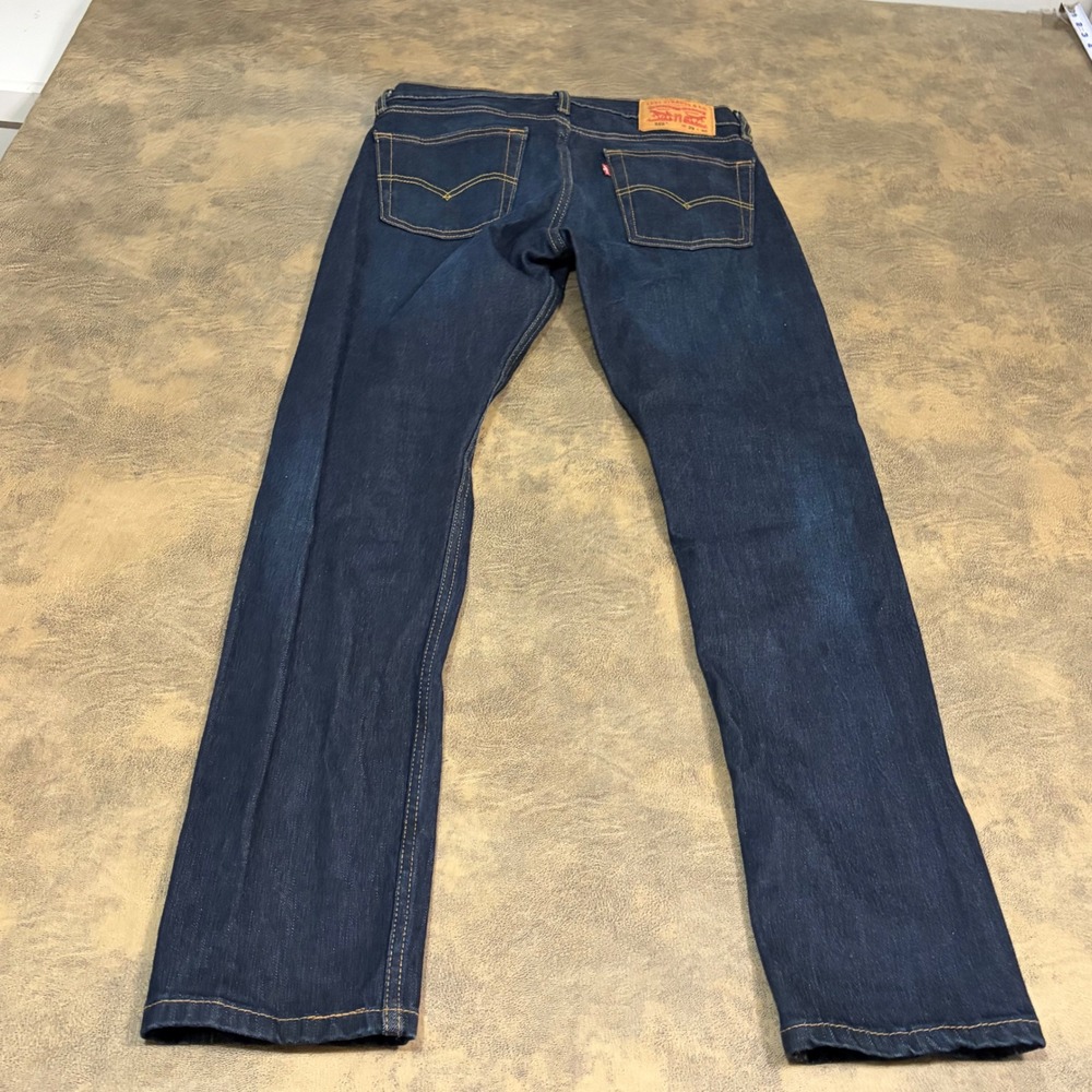 Levis 510 Skinny Fit Jeans Mens W29 L32 Dark Wash Blue Denim 4649